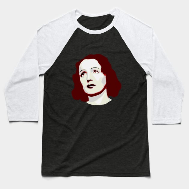 Édith Piaf Baseball T-Shirt by TropicalHuman